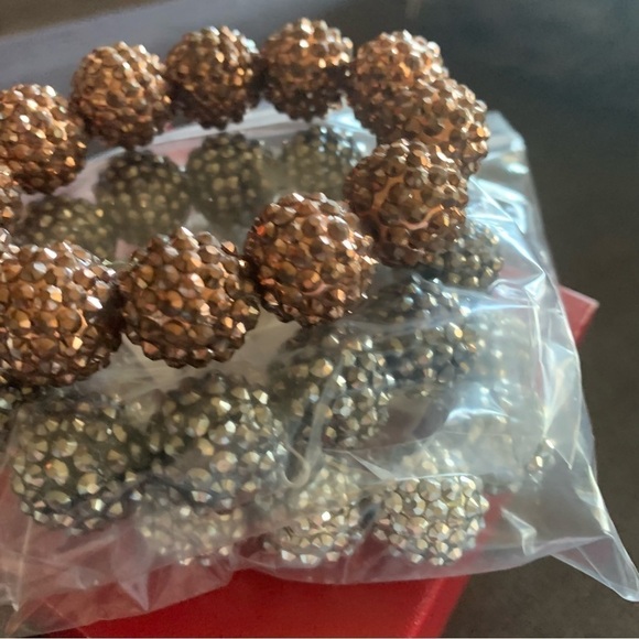 🆕 Kenneth Jay Lane Box Set of Disco Balls Stretch Bracelets - Picture 4 of 6